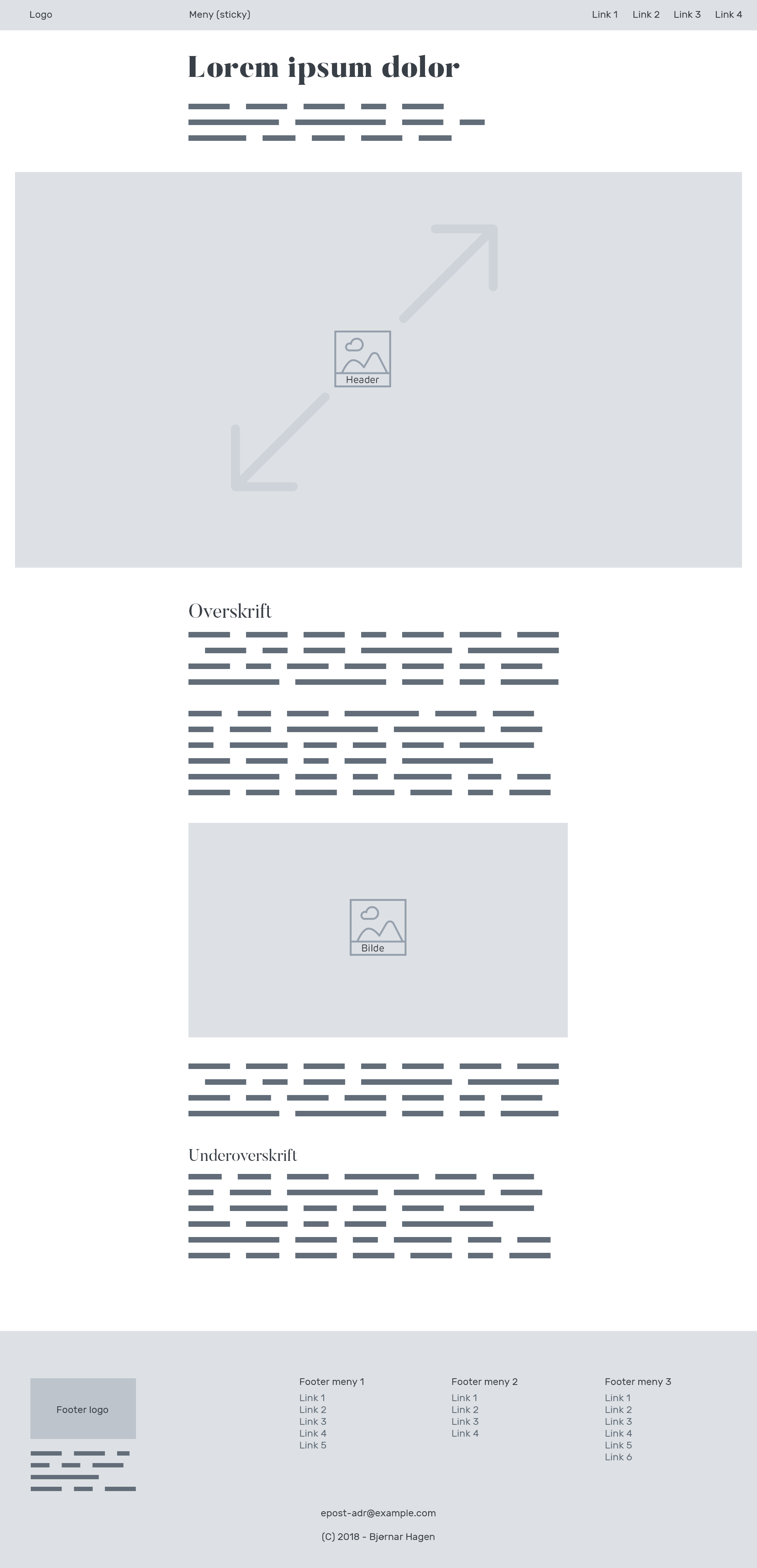 Wireframe artikkel
